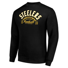 Pittsburgh Steelers Starter Half Ball Team Graphic Tri-Blend Fleece Pullover Sweatshirt