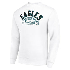 Philadelphia Eagles Starter Half Ball Team Graphic Tri-Blend Fleece Pullover Sweatshirt