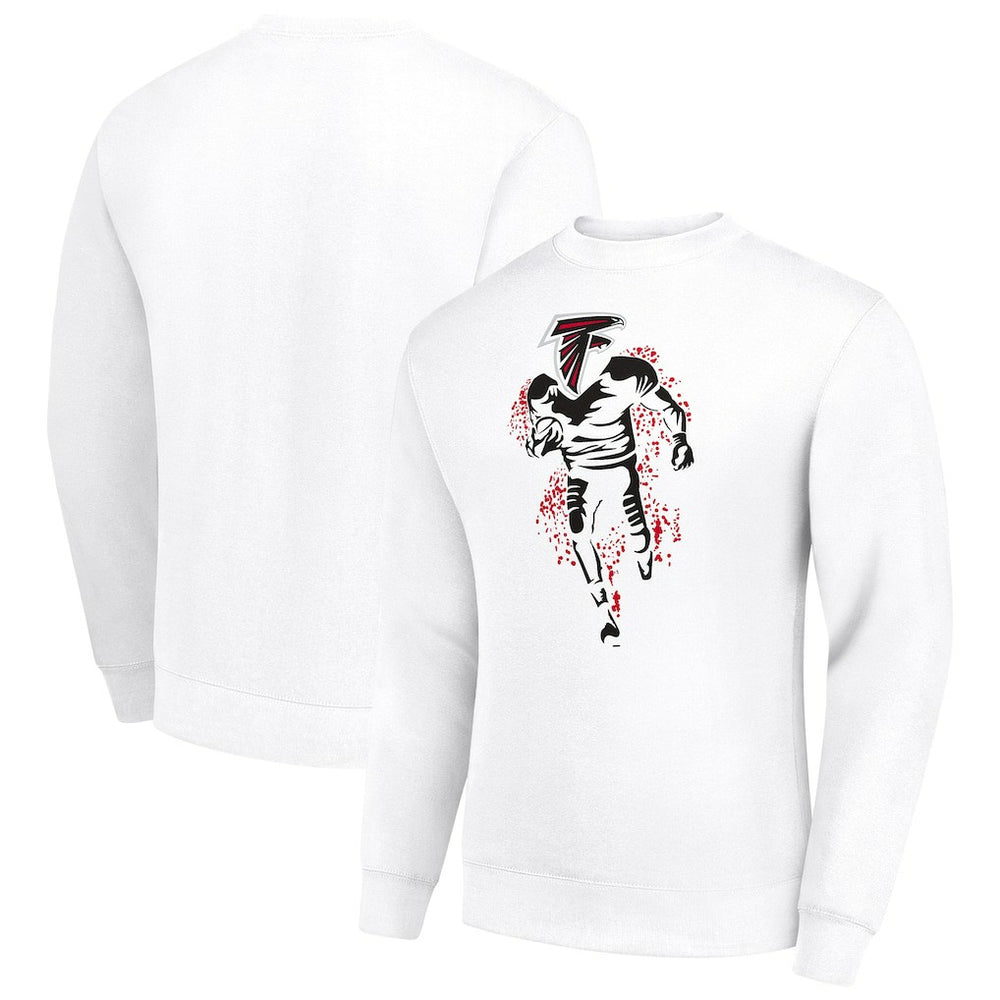 Atlanta Falcons Starter Logoface Team Graphic Tri-Blend Fleece Pullover Sweatshirt