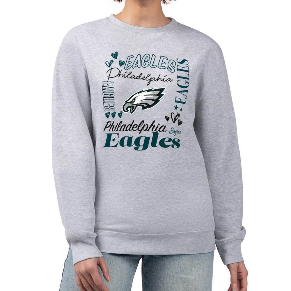 Philadelphia Eagles G-III 4Her by Carl Banks Women's Collage Graphic Fleece Pullover Sweatshirt