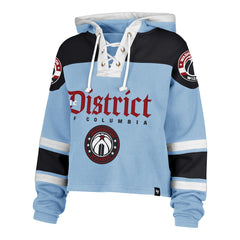 Washington Wizards '47 Women's 2024/25 City Edition Superior Cropped Lace-Up Pullover Hoodie For Sale