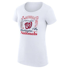 Washington Nationals G-III 4Her by Carl Banks Women's Super-Slim Fit Lightweight Collage Team Graphic Crew Neck T-Shirt | MLB Online