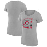 Cincinnati Reds G-III 4Her by Carl Banks Women's Super-Slim Fit Lightweight Collage Team Graphic Crew Neck T-Shirt | MLB Online