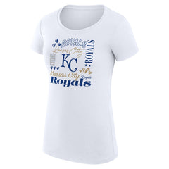 Kansas City Royals G-III 4Her by Carl Banks Women's Super-Slim Fit Lightweight Collage Team Graphic Crew Neck T-Shirt | MLB Shop