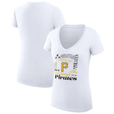 Pittsburgh Pirates G-III 4Her by Carl Banks Women's Super-Slim Fit Lightweight Collage Team Graphic V-Neck T-Shirt | MLB Online