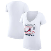 Atlanta Braves G-III 4Her by Carl Banks Women's Super-Slim Fit Lightweight Collage Team Graphic V-Neck T-Shirt | MLB Near me