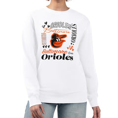 Baltimore Orioles G-III 4Her by Carl Banks Women's Collage Team Graphic Fleece Pullover Hoodie | MLB On Sale
