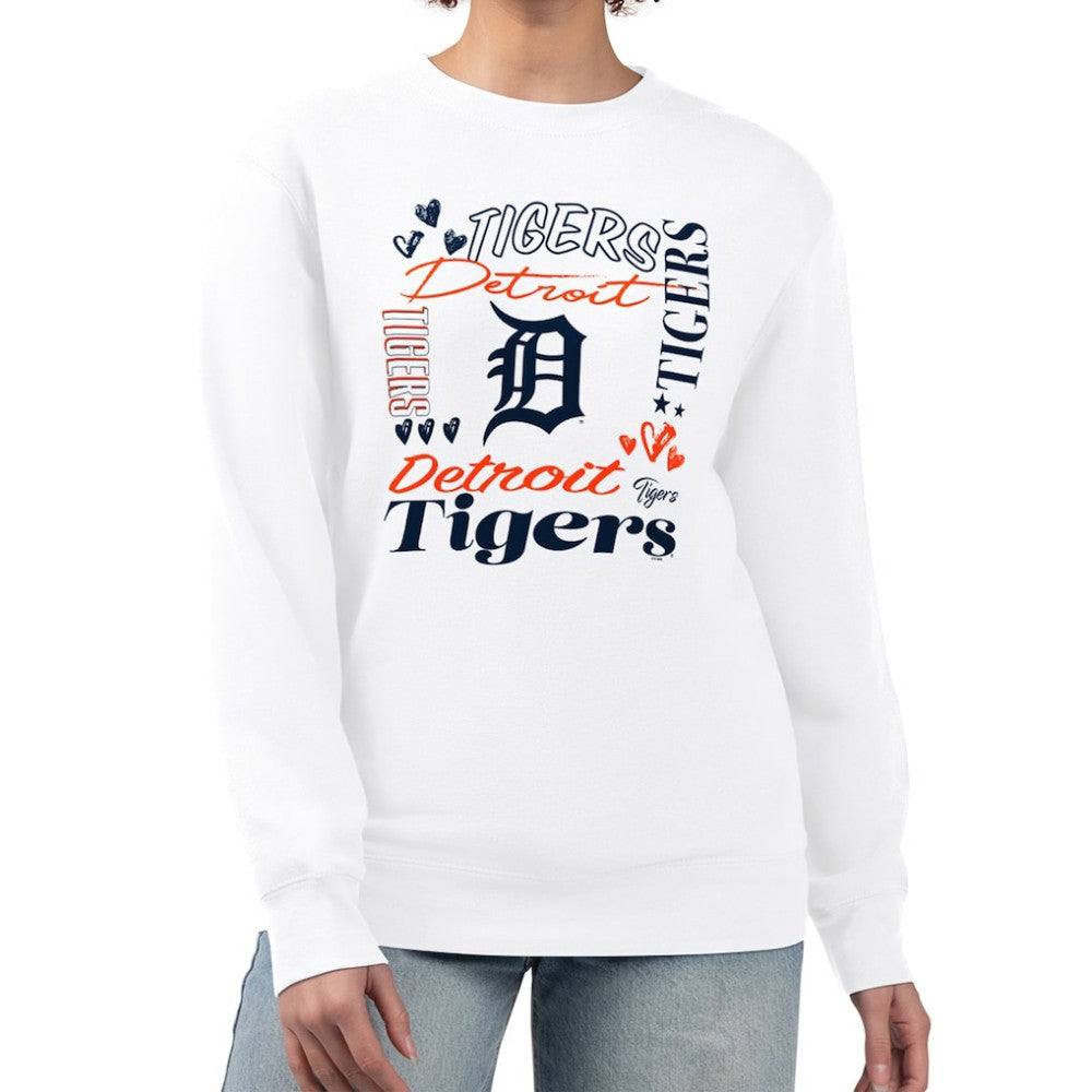 Detroit Tigers G-III 4Her by Carl Banks Women's Collage Team Graphic Fleece Pullover Hoodie | MLB New