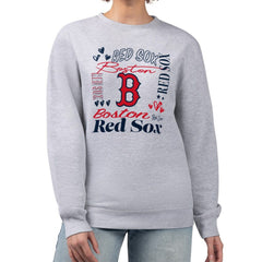 Boston Red Sox G-III 4Her by Carl Banks Women's Collage Team Graphic Fleece Pullover Hoodie | MLB Outlet