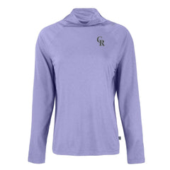 Colorado Rockies Cutter & Buck Women's Coastline Epic Comfort Eco Recycled Funnel Neck Raglan Pullover Top | MLB US