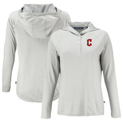 Cleveland Guardians Cutter & Buck Women's Coastline Epic Comfort Eco Recycled Hoodie Raglan Long Sleeve T-Shirt | MLB Online