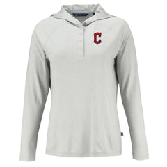 Cleveland Guardians Cutter & Buck Women's Coastline Epic Comfort Eco Recycled Hoodie Raglan Long Sleeve T-Shirt | MLB Online