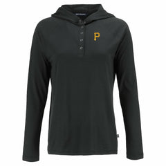 Pittsburgh Pirates Cutter & Buck Women's Coastline Epic Comfort Eco Recycled Hoodie Raglan Long Sleeve T-Shirt | MLB For sale