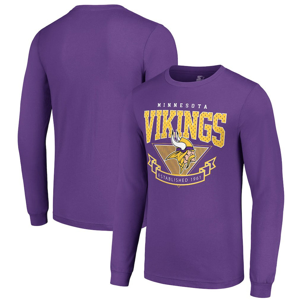Minnesota Vikings Starter '80s Inspired Team Logo Long Sleeve T-Shirt