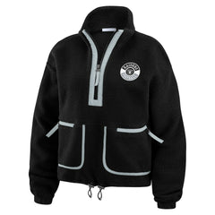 Las Vegas Raiders WEAR by Erin Andrews Women's Polar Fleece Half-Zip Jacket