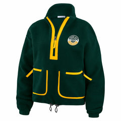 Green Bay Packers WEAR by Erin Andrews Women's Polar Fleece Half-Zip Jacket