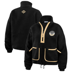 New Orleans Saints WEAR by Erin Andrews Women's Polar Fleece Half-Zip Jacket