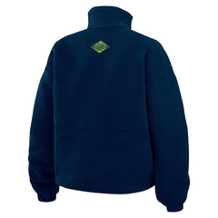Seattle Seahawks WEAR by Erin Andrews Women's Polar Fleece Half-Zip Jacket