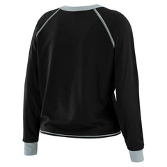Las Vegas Raiders WEAR by Erin Andrews Women's Tie-Front Long Sleeve Top