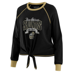 New Orleans Saints WEAR by Erin Andrews Women's Tie-Front Long Sleeve Top
