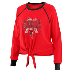 Atlanta Falcons WEAR by Erin Andrews Women's Tie-Front Long Sleeve Top
