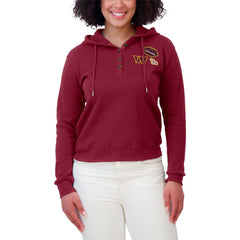 Washington Commanders WEAR by Erin Andrews Women's Waffle Hoodie Pullover Top