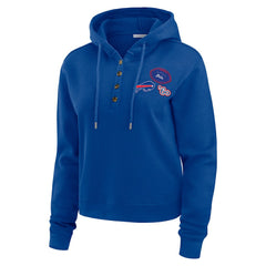 Buffalo Bills WEAR by Erin Andrews Women's Waffle Hoodie Pullover Top