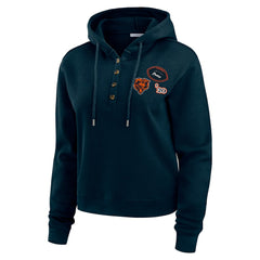 Chicago Bears WEAR by Erin Andrews Women's Waffle Hoodie Pullover Top