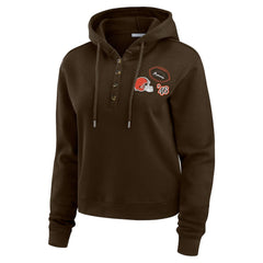 Cleveland Browns WEAR by Erin Andrews Women's Waffle Hoodie Pullover Top