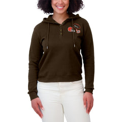 Cleveland Browns WEAR by Erin Andrews Women's Waffle Hoodie Pullover Top