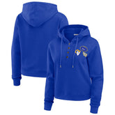 Los Angeles Rams WEAR by Erin Andrews Women's Waffle Hoodie Pullover Top
