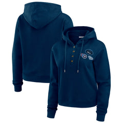Tennessee Titans WEAR by Erin Andrews Women's Waffle Hoodie Pullover Top