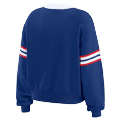 Buffalo Bills WEAR by Erin Andrews Women's Lace-Up Pullover Sweatshirt