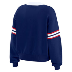 New York Giants WEAR by Erin Andrews Women's Lace-Up Pullover Sweatshirt