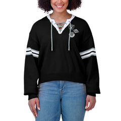 Las Vegas Raiders WEAR by Erin Andrews Women's Lace-Up Pullover Sweatshirt