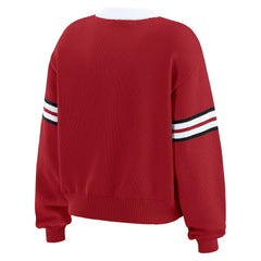 San Francisco 49ers WEAR by Erin Andrews Women's Lace-Up Pullover Sweatshirt