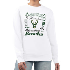 Milwaukee Bucks G-III 4Her by Carl Banks Women's Collage Team Graphic Fleece Pullover Sweatshirt Discount