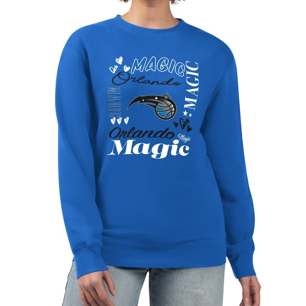 Orlando Magic G-III 4Her by Carl Banks Women's Collage Team Graphic Fleece Pullover Sweatshirt Discount