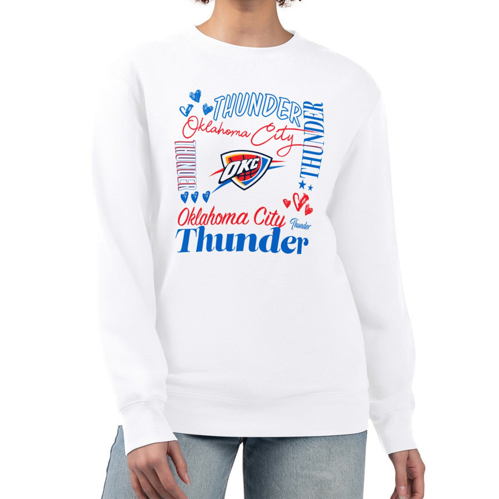 Oklahoma City Thunder G-III 4Her by Carl Banks Women's Collage Team Graphic Fleece Pullover Sweatshirt On Sale