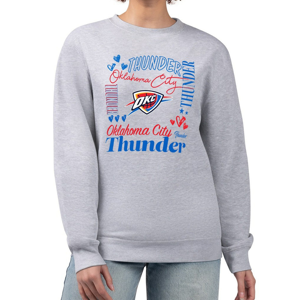 Oklahoma City Thunder G-III 4Her by Carl Banks Women's Collage Team Graphic Fleece Pullover Sweatshirt For Sale