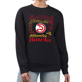 Atlanta Hawks G-III 4Her by Carl Banks Women's Collage Team Name Fleece Pullover Sweatshirt New