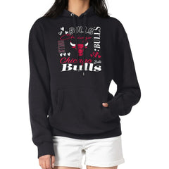 Chicago Bulls G-III 4Her by Carl Banks Women's Team Collage Graphic Fleece Pullover Hoodie sale Online