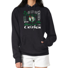 Boston Celtics G-III 4Her by Carl Banks Women's Team Collage Graphic Fleece Pullover Hoodie For Sale