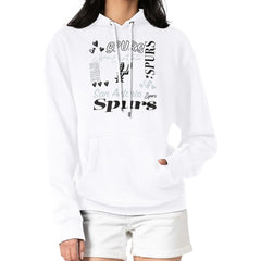San Antonio Spurs G-III 4Her by Carl Banks Women's Team Collage Graphic Fleece Pullover Hoodie New