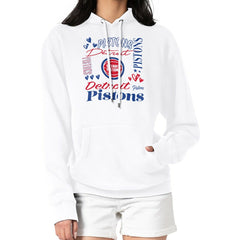 Detroit Pistons G-III 4Her by Carl Banks Women's Team Collage Graphic Fleece Pullover Hoodie sale Discount