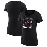 Miami Heat G-III 4Her by Carl Banks Women's Super-Slim Fit Lightweight Team Name Collage Graphic T-Shirt Outlet