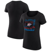 Oklahoma City Thunder G-III 4Her by Carl Banks Women's Super-Slim Fit Lightweight Team Name Collage Graphic T-Shirt Discount