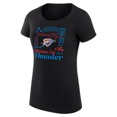 Oklahoma City Thunder G-III 4Her by Carl Banks Women's Super-Slim Fit Lightweight Team Name Collage Graphic T-Shirt Discount