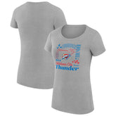 Oklahoma City Thunder G-III 4Her by Carl Banks Women's Super-Slim Fit Lightweight Team Name Collage Graphic T-Shirt Outlet