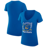Golden State Warriors G-III 4Her by Carl Banks Women's Super-Slim Fit Lightweight Team Name Collage Graphic V-Neck T-Shirt sale On Sale